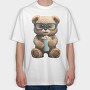 Teddy Bear Popcorn, Tricou Oversize Barbati (Unisex)