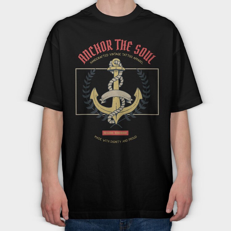 Anchor, Tricou Oversize Barbati (Unisex)