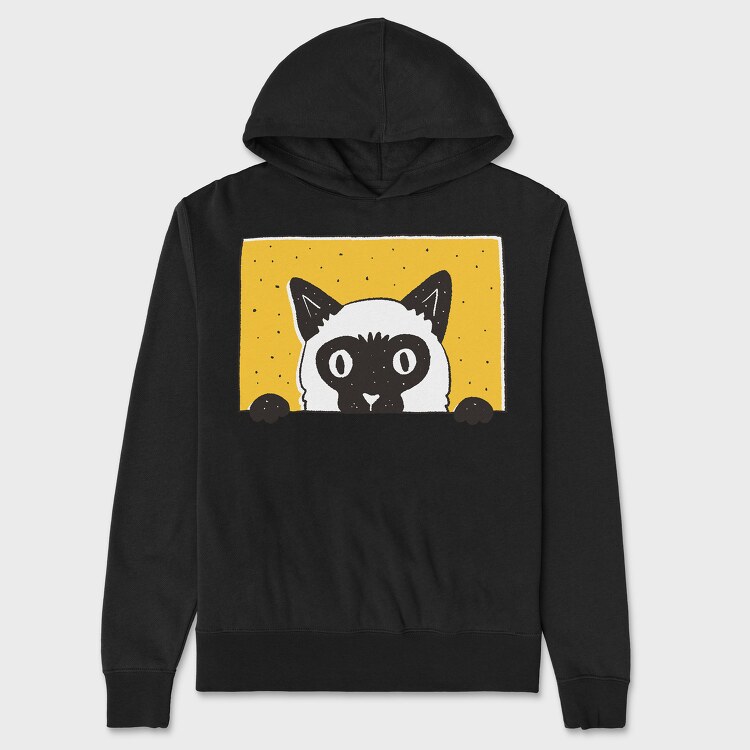 Hanorac Barbati (Unisex), Peeking Cat