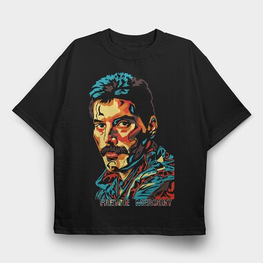 Freddie Mercury, Tricou Oversize Barbati (Unisex)