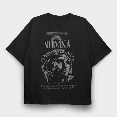 Nirvana, Tricou Oversize Barbati (Unisex)