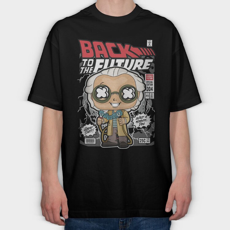 Dr Emmett Brown, Tricou Oversize Barbati (Unisex)