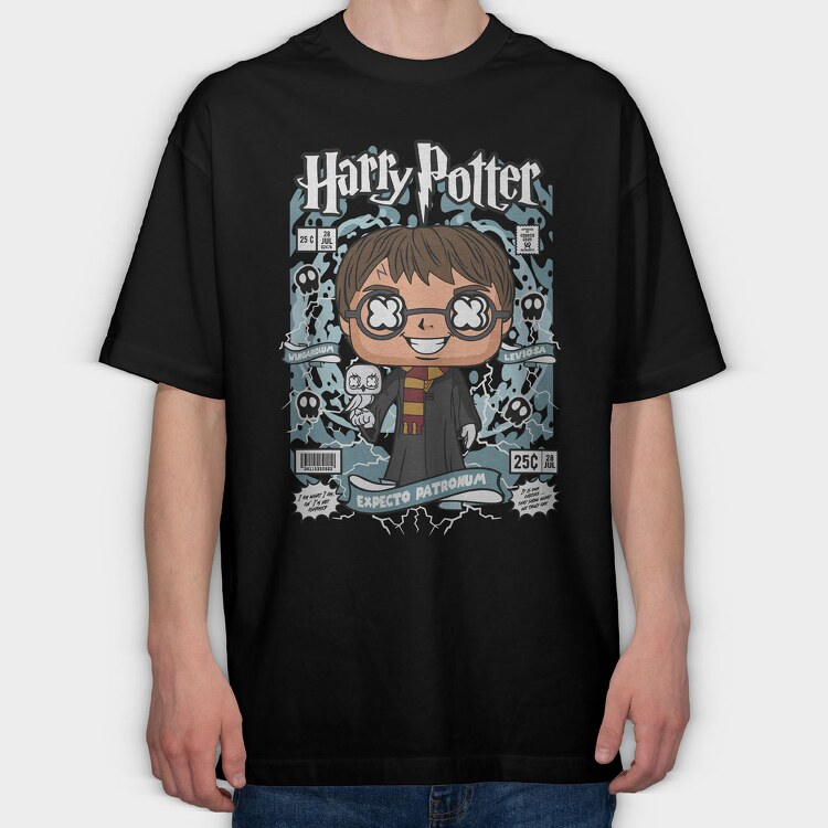 Harry Potter, Tricou Oversize Barbati (Unisex)