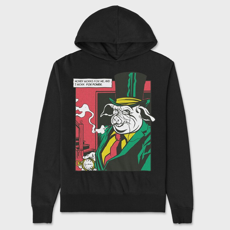 Mr Pig Comics, Hanorac Oversize Barbati (Unisex)