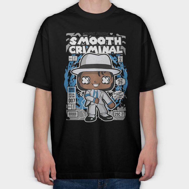 Michael Jackson Smooth Criminal, Tricou Oversize Barbati (Unisex)