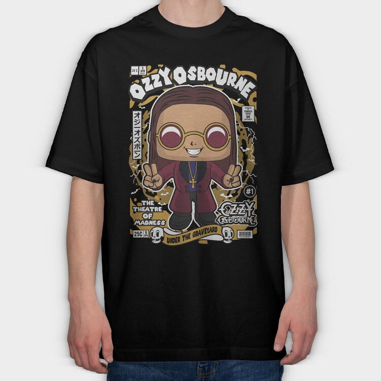 Ozzy Osbourne, Tricou Oversize Barbati (Unisex)
