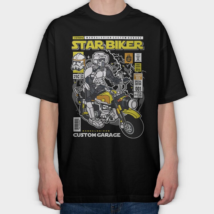 Starbiker, Tricou Oversize Barbati (Unisex)