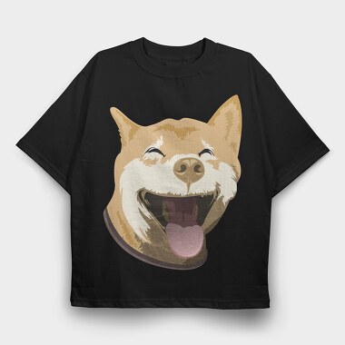 Akita Portrait, Tricou Oversize Barbati (Unisex)