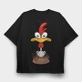 Funny Chicken, Tricou Oversize Barbati (Unisex)
