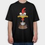 Funny Chicken, Tricou Oversize Barbati (Unisex)