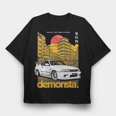 Demonsta, Tricou Oversize Barbati (Unisex)