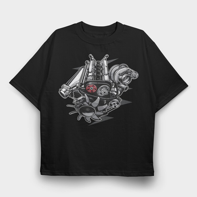 Motor Detail, Tricou Oversize Barbati (Unisex)