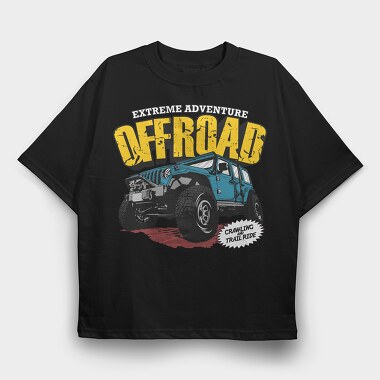 Extreme Adventure Offroad Jeep, Tricou Oversize Barbati (Unisex)