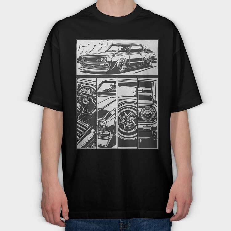 Classic Car, Tricou Oversize Barbati (Unisex)