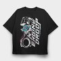 Engine Drop, Tricou Oversize Barbati (Unisex)