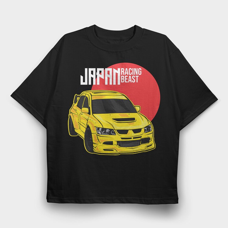 Evo Japan Beast, Tricou Oversize Barbati (Unisex)