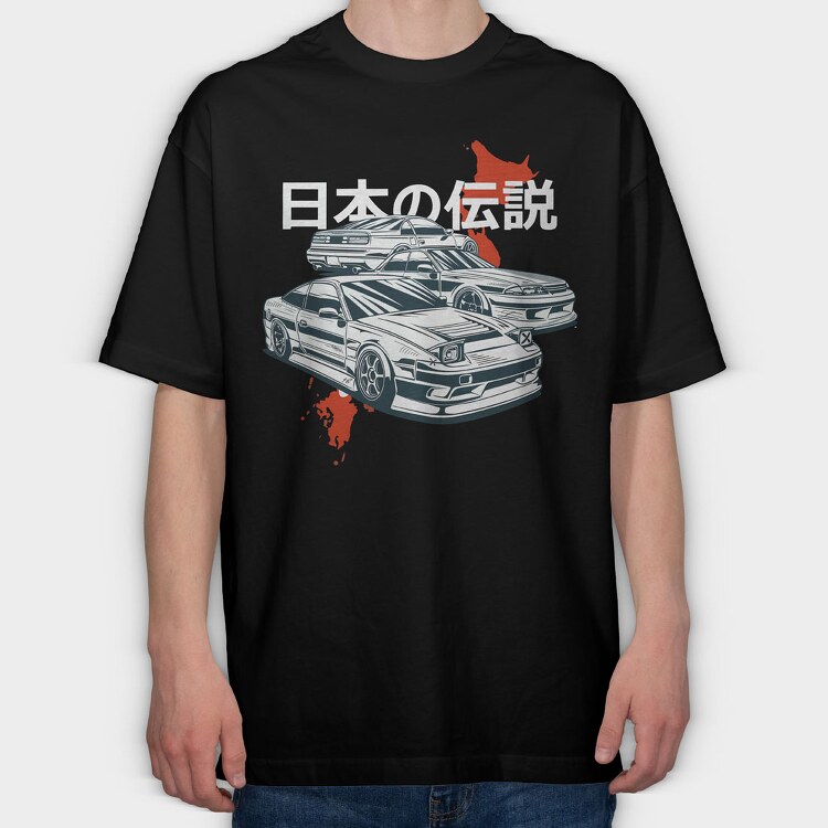 Jdm Cars, Tricou Oversize Barbati (Unisex)