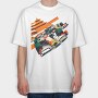 Bauhaus Formula Racing Car, Tricou Oversize Barbati (Unisex)