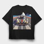 Retro Vintage Supercar, Tricou Oversize Barbati (Unisex)