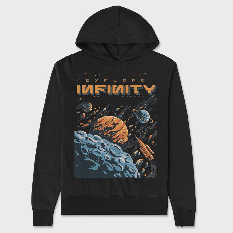 Explore Infinity Settle Anywhere, Hanorac Oversize Barbati (Unisex)