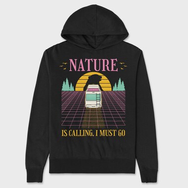 Nature Vaporwave, Hanorac Oversize Barbati (Unisex)