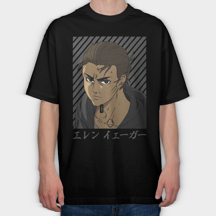 Eren Jaeger 2, Tricou Oversize Barbati (Unisex)