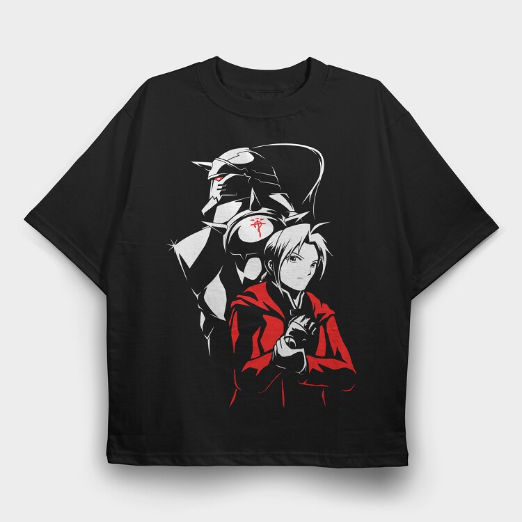 Fullmetal Alchemist, Tricou Oversize Barbati (Unisex)