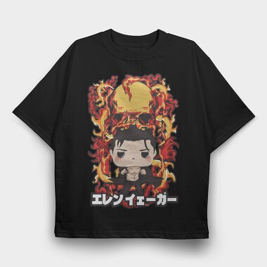 Funko Anime Attack on Titan 2, Tricou Oversize Barbati (Unisex)