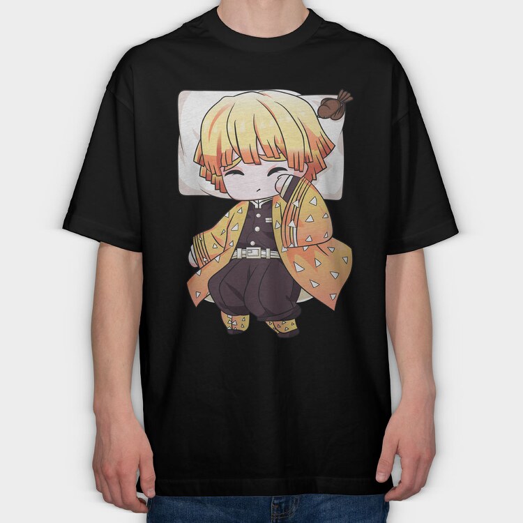 Demon Slayer Pillow 6, Tricou Oversize Barbati (Unisex)