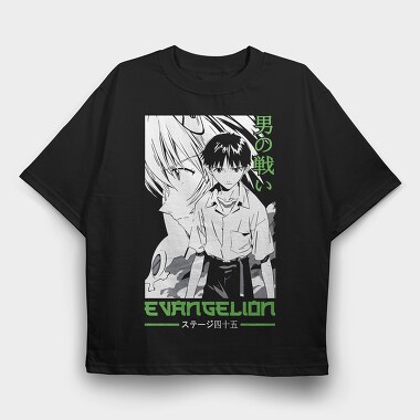 Neon Genesis Evangelion 11, Tricou Oversize Barbati (Unisex)