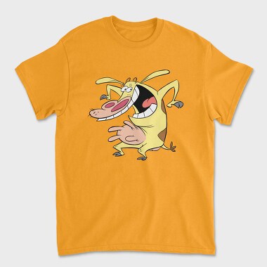 Cartoon Retro Cow and Chicken 3, Tricou Barbati (Unisex)