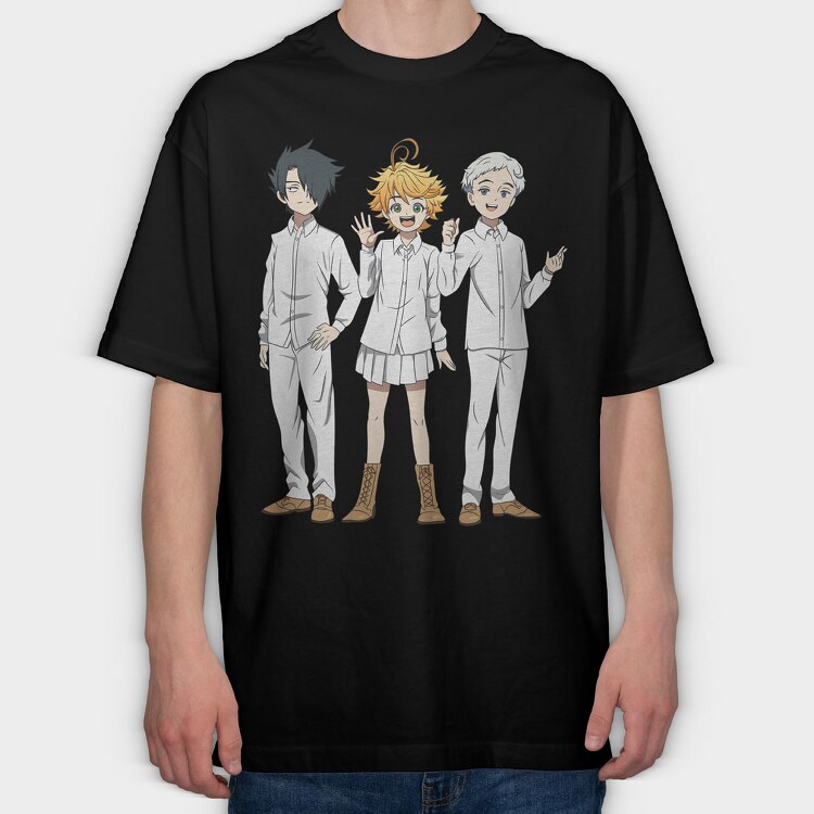 The Promised Neverland, Tricou Oversize Barbati (Unisex)
