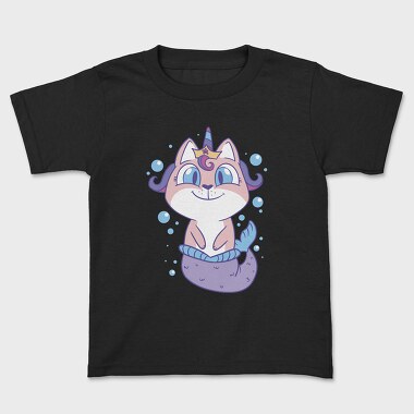 Cat Unicorn Mermaid, Tricou Copii