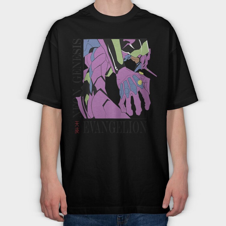 Neon Genesis Evangelion 14, Tricou Oversize Barbati (Unisex)