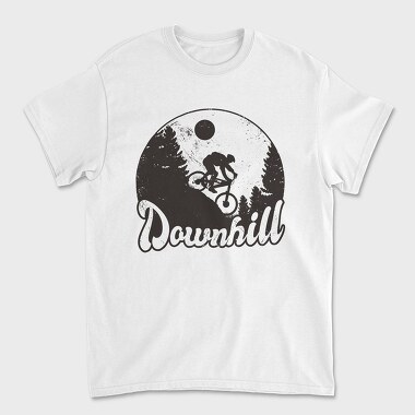 Downhill Monochrome, Tricou Barbati (Unisex)