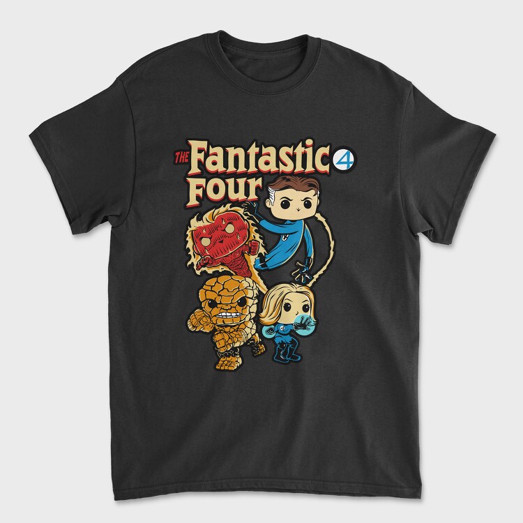 Funko Marvel fantastic four, Tricou Barbati (Unisex)