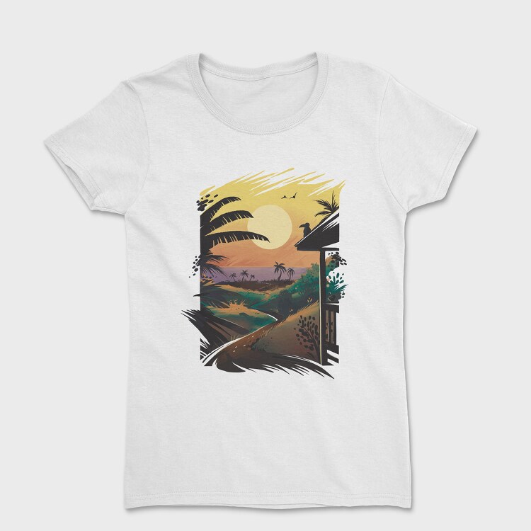 Hawaiian Landscape, Tricou Femei