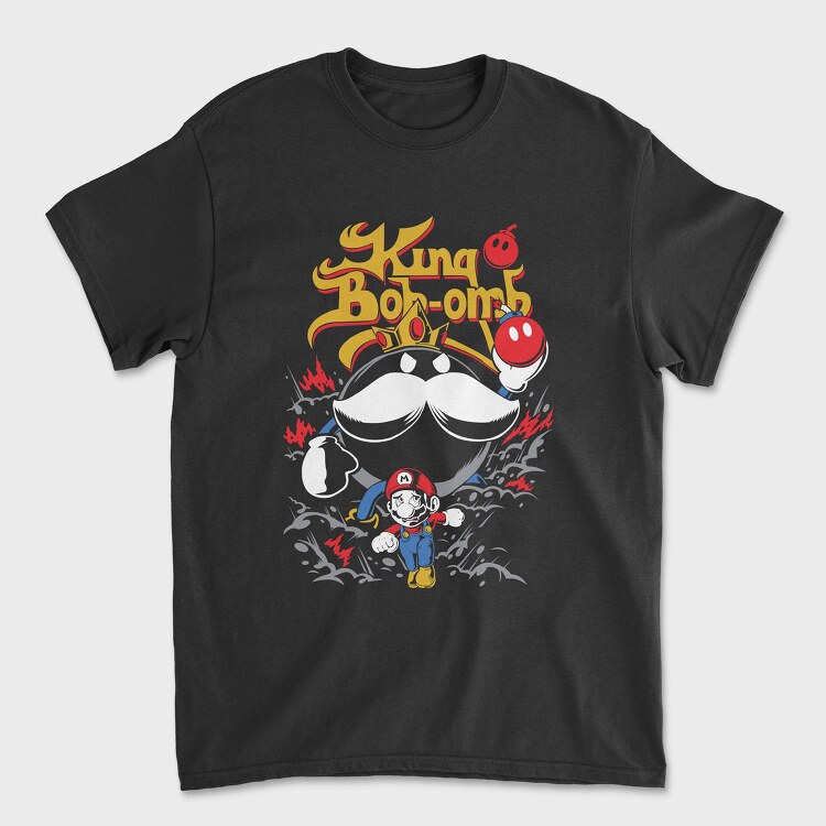 King Bob Omb Mario, Tricou Barbati (Unisex)