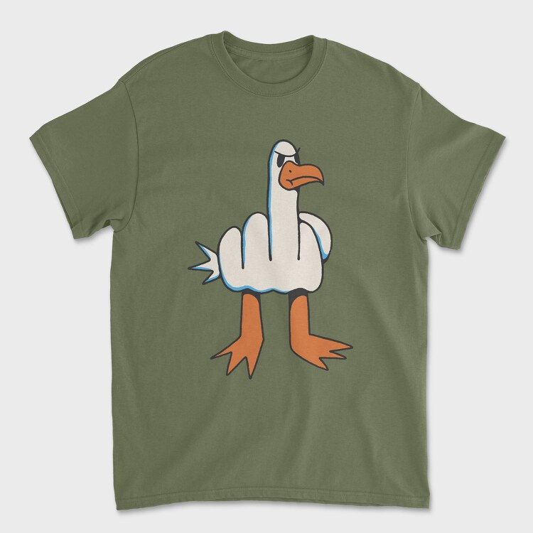 Middle Finger Seagull, Tricou Barbati (Unisex)