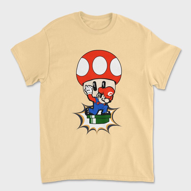 Moshroom Mario, Tricou Barbati (Unisex)