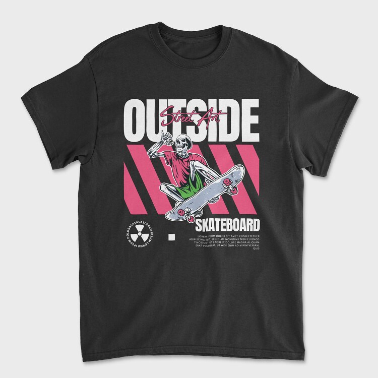 Outside Skateboard 1, Tricou Barbati (Unisex)