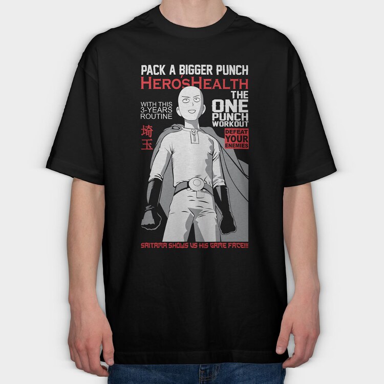 One Punch Man 2, Tricou Oversize Barbati (Unisex)