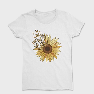 Sunflower and Butterflies, Tricou Femei