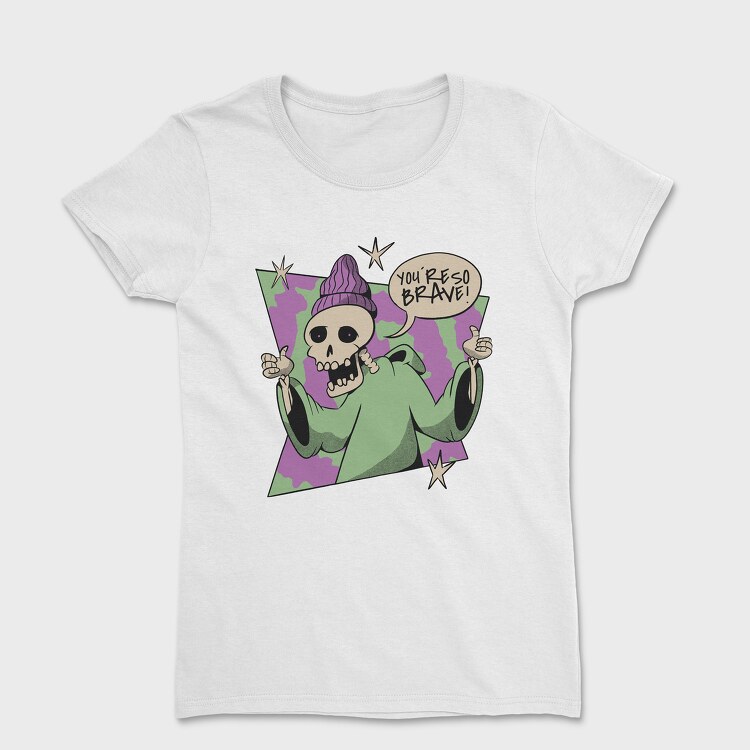 Supportive Skeleton Brave, Tricou Femei