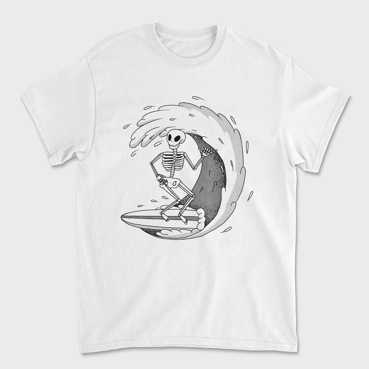 Surf Skeleton, Tricou Barbati (Unisex)