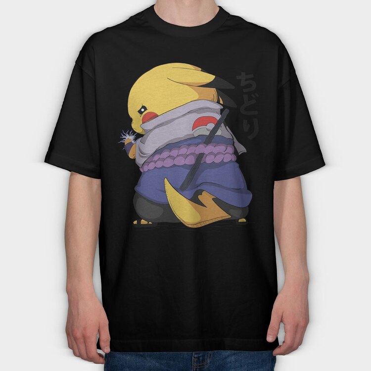 Pikachu Samurai, Tricou Oversize Barbati (Unisex)