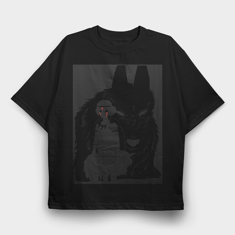 Princess Mononoke, Tricou Oversize Barbati (Unisex)