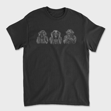 Three Monkeys, Tricou Barbati (Unisex)