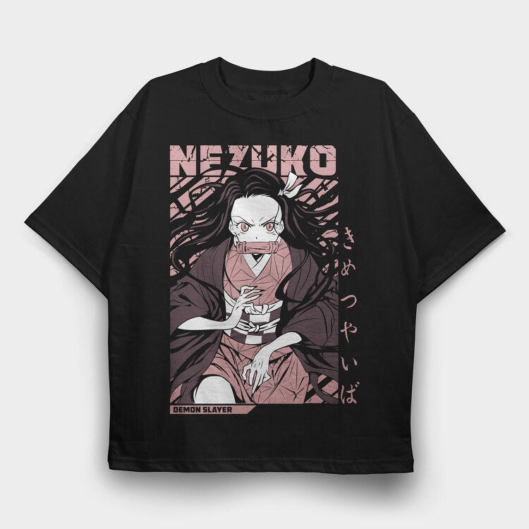 Nezuko, Tricou Oversize Barbati (Unisex)