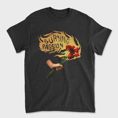 Fire Burning With Passion Flowers, Tricou Barbati (Unisex)